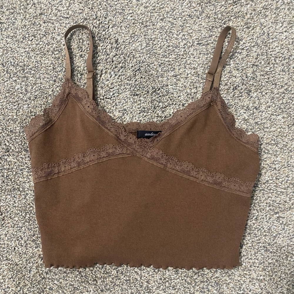 Ambiance L brown tank top